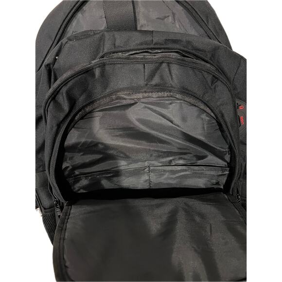 Black No Label 3 Section Laptop Backpack - Picture 4 of 6